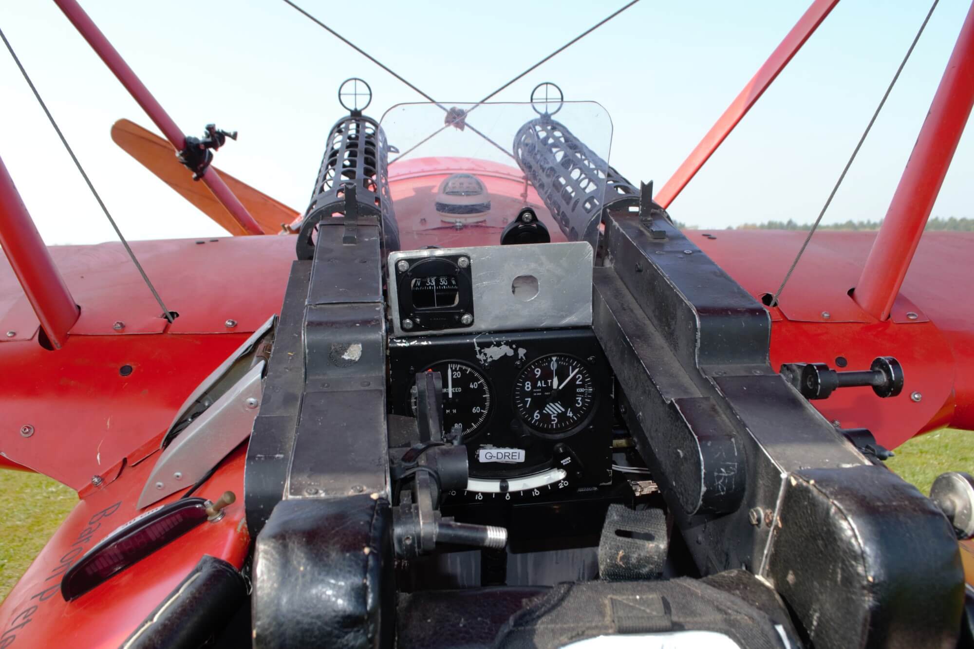 View from the replica Fokker triplane seat