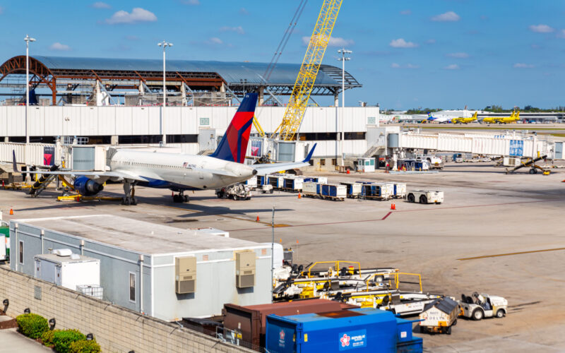Fort Lauderdale-Hollywood International Airport reduced regular departures and arrivals flights