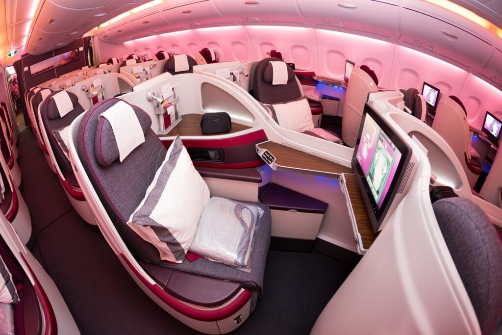 Qatar airways business class interior