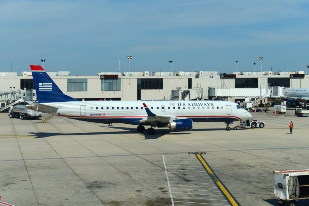 US Airways aircraft parked