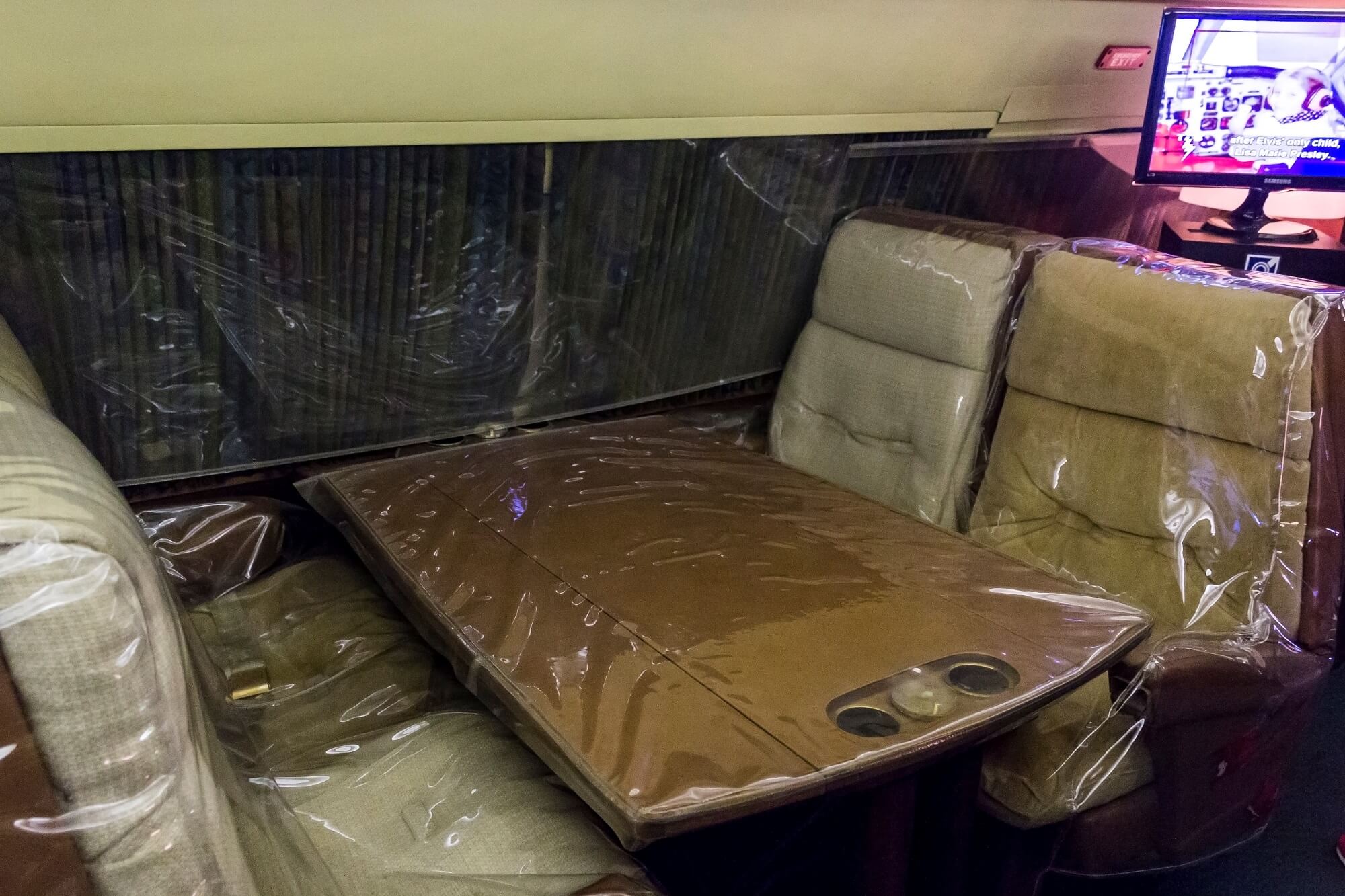 Interior of Elvis Presley's aircraft the Lisa Marie