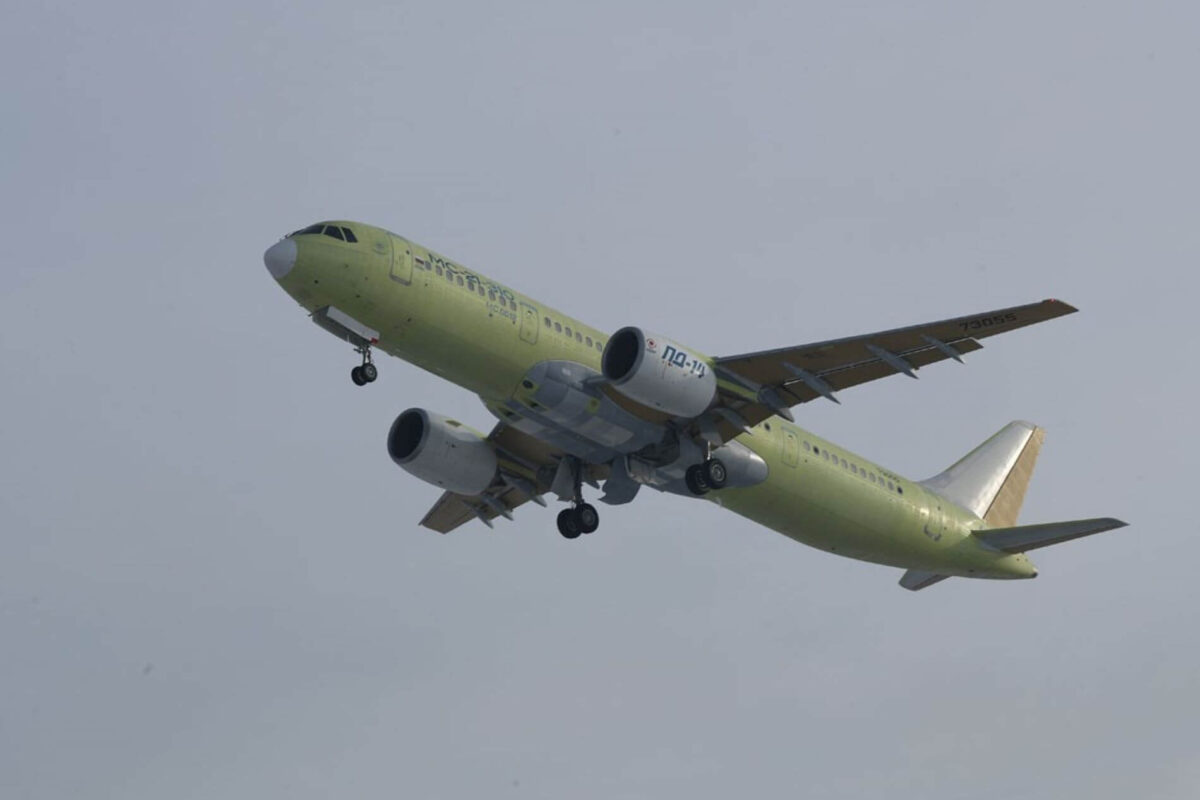 First production model of Russia's MC-21-310 completes maiden flight