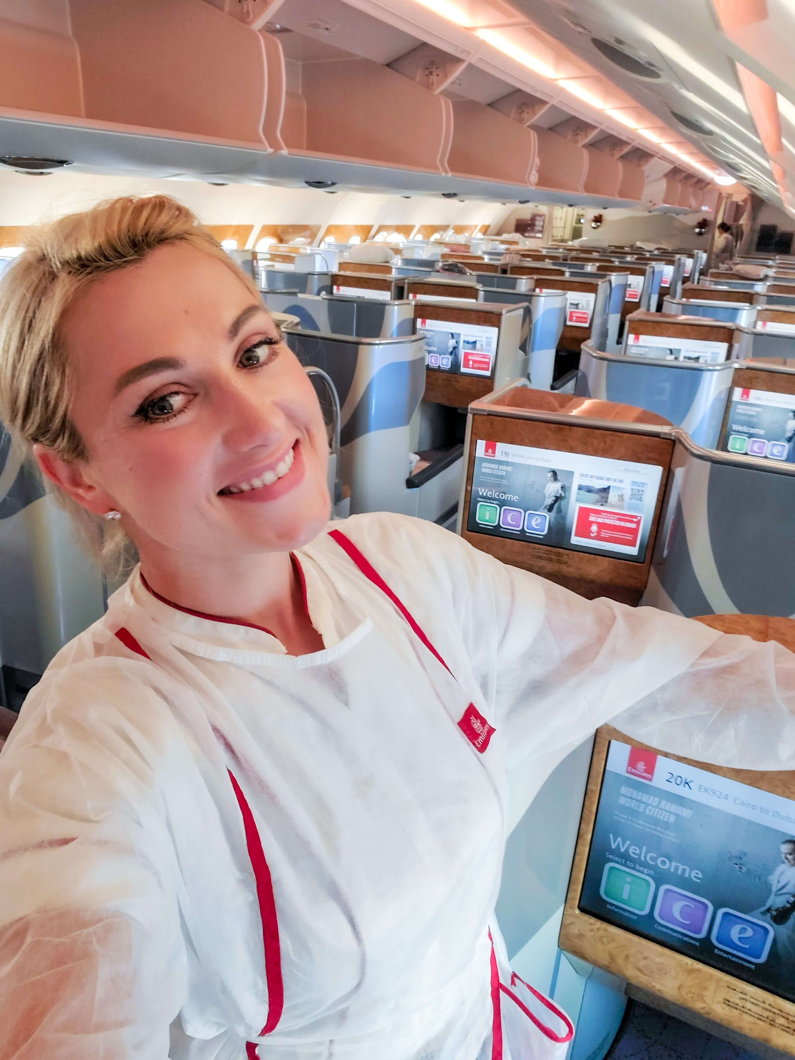 Flight attendant Kristina