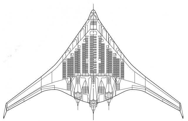 McDonnel Douglas-NASA flying wing seating scheme