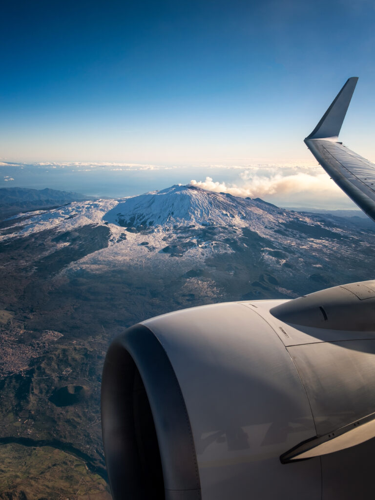 Ash,Plume,Coming,From,Volcano,Mount,Etna,During,The,Eruption