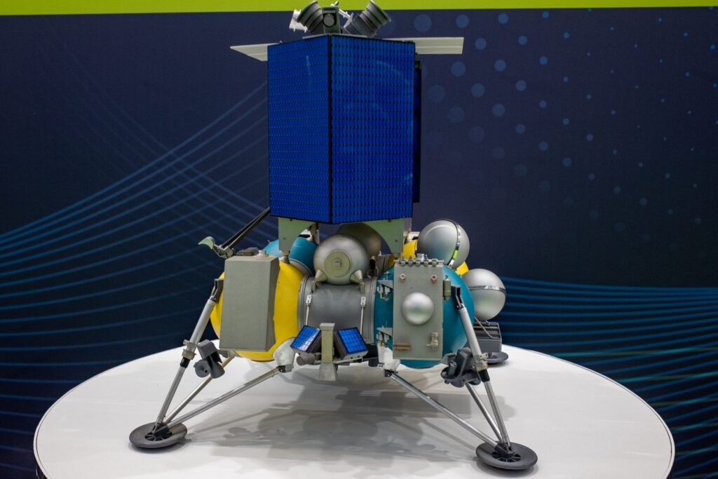 Mock-up of the Russian Luna-25 spacecraft