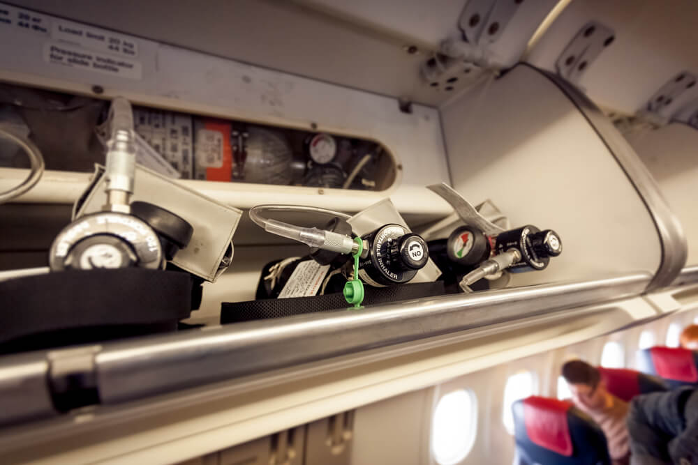 First Aid equipment on board an aircraft