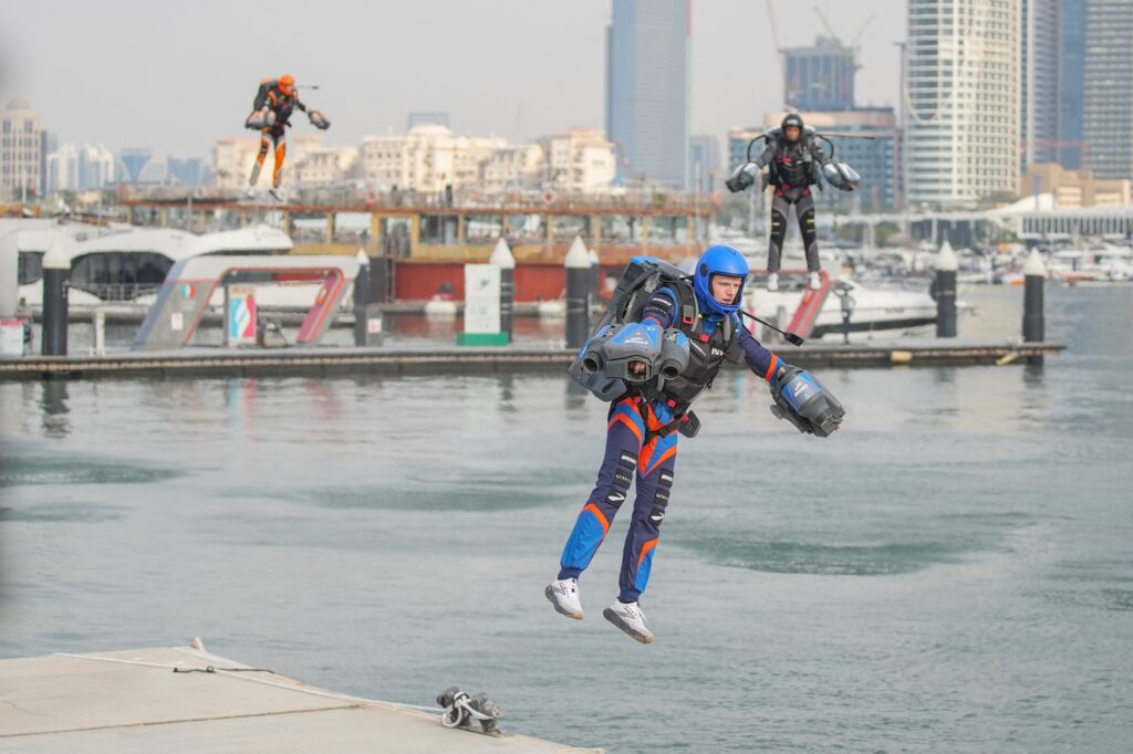 United Arab Emirates Dubai February ‎28, ‎2024, the World's First Jet Suit Race