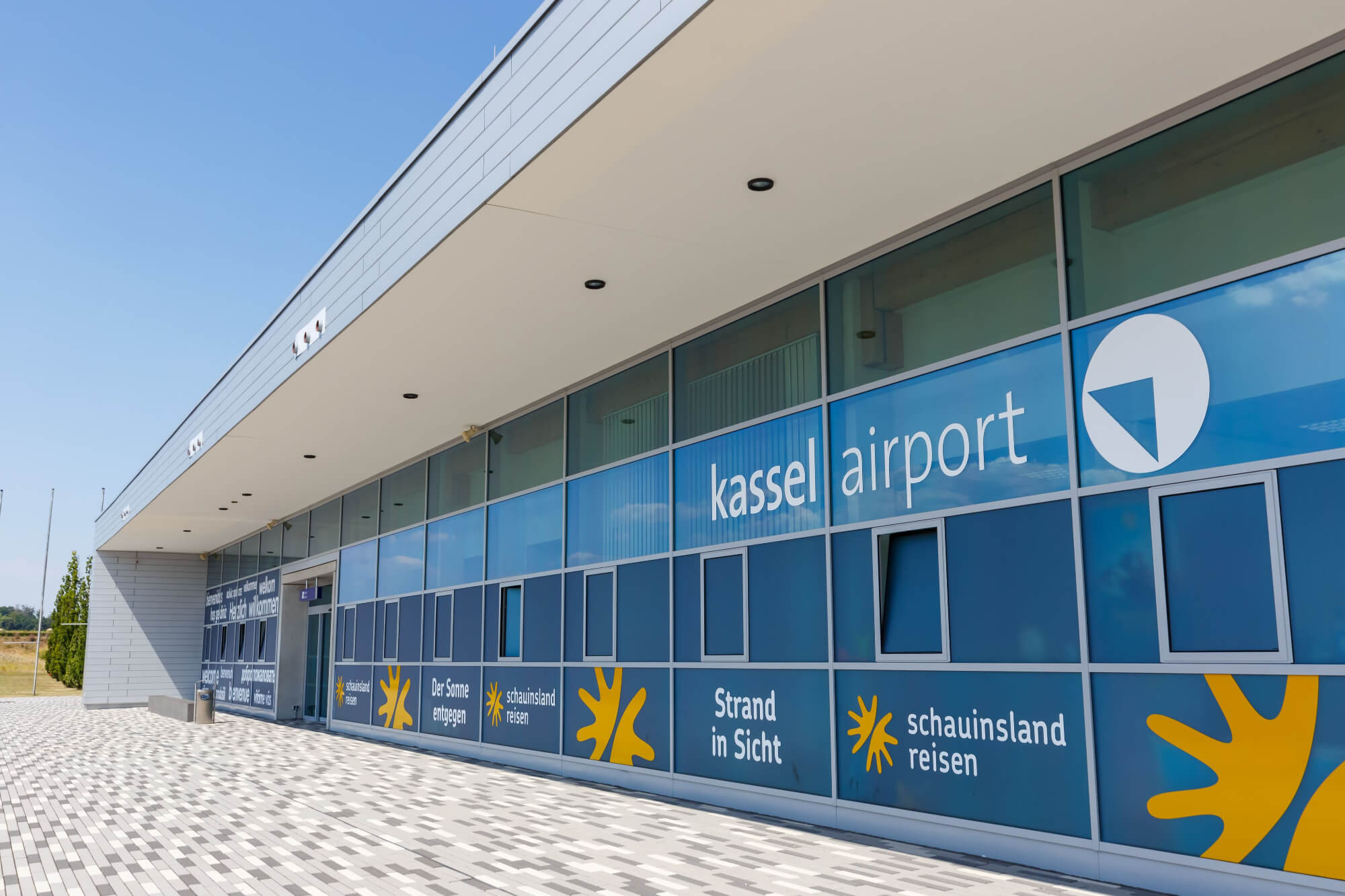 terminal of Kassel Calden airport in Germany