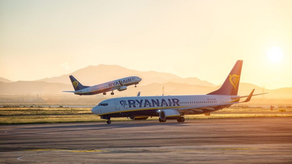 two ryanair boeing 737 aircraft at sunsetjpg two-ryanair-boeing-737-aircraft-at-sunset.jpg